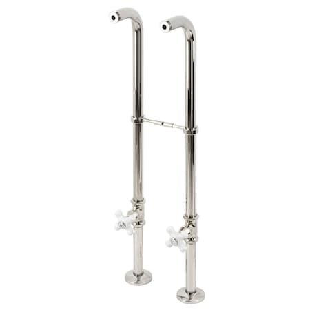 Kingston Brass Freestanding Supply Line with Stop Valve, Polished Nickel CC266S6PX